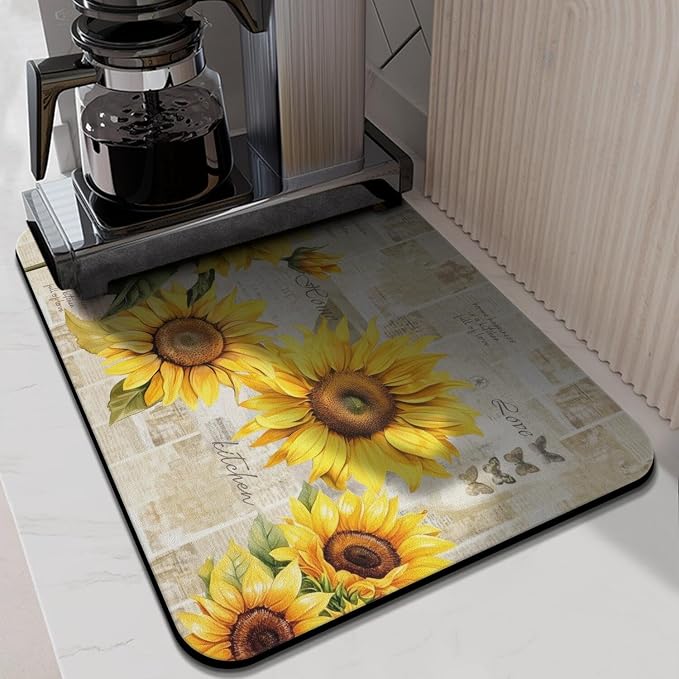 Kitchen Countertop Dish Drying Mat, Super Absorbent Coffee Bar Mat - Image 8