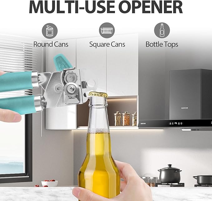 Safring Can Opener Manual, Heavy Duty Handheld Strong Can Opener - Image 5