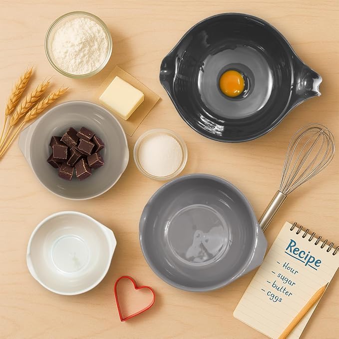 Glad Mixing Bowls with Pour Spout, Dishwasher Safe Kitchen Cooking and Baking - Image 2
