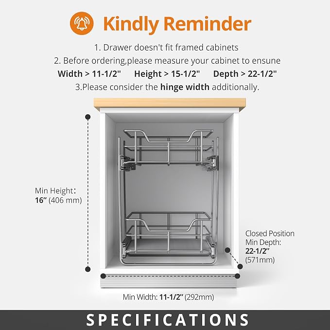 ZOINLIY Pull Out Cabinet Organizer, Versatile Slide Out Kitchen Organizers and - Image 5