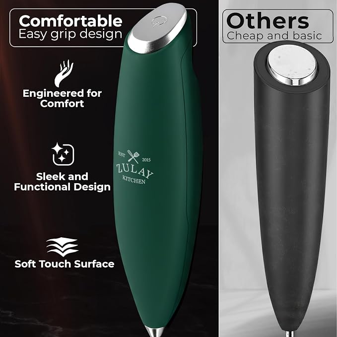 Zulay Kitchen Patented Tornado Triple Whisk Milk Frother - Image 4