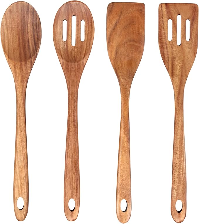 4-Piece 14" Large Acacia Wood Utensils Set by Renawe