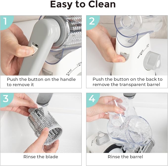 X Home Rotary Cheese Grater for Kitchen, Shredder - Image 7