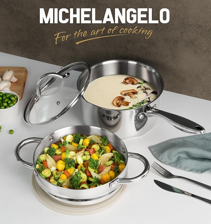 MICHELANGELO Stainless Steel Saucepan - Image 7