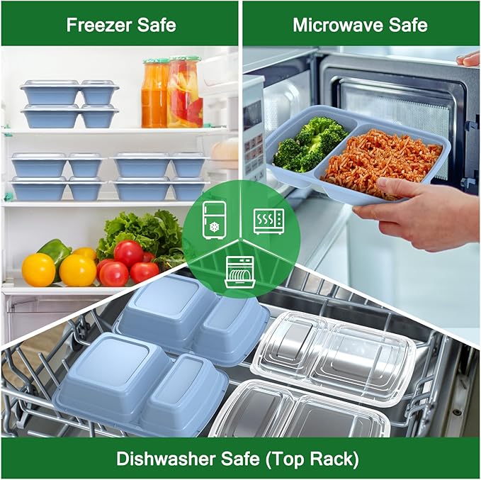 Dealusy 50 Pack 28 oz Meal Prep Containers Reusable - Image 5