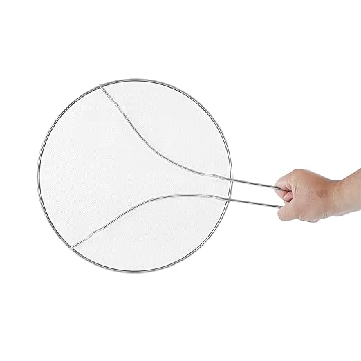 Restaurantware Splatter Screen 1 Count 13" Fine Mesh Cover Stainless Steel - Image 9