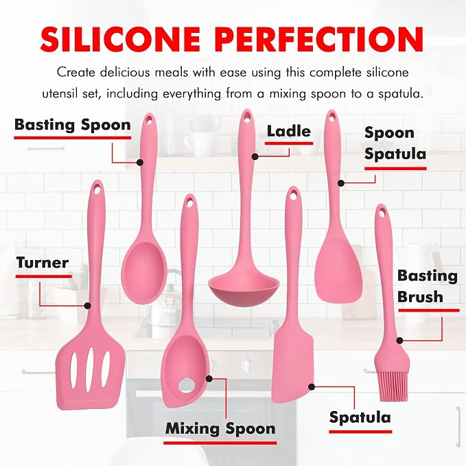 Chef Craft - Premium Silicone Kitchen Tools and Utensils Set, Non-Scratch - Image 4