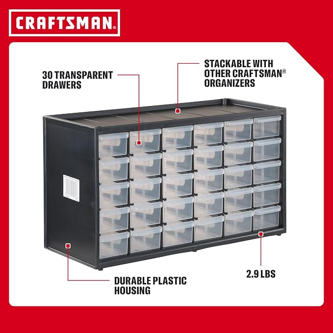 CRAFTSMAN Storage Organizer, 30 Small Drawer Modular Storage System, Easily - Image 6