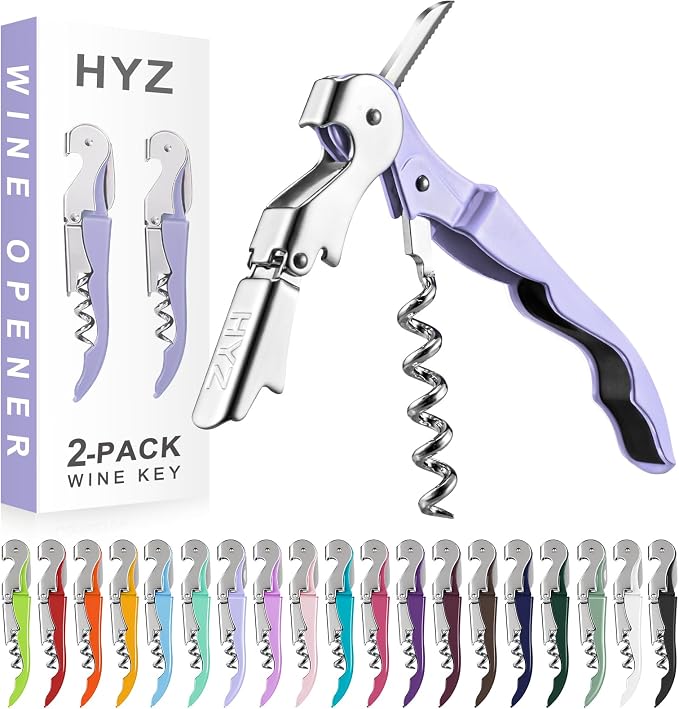 HYZ 2-Pack Wine Opener Waiter Corkscrew, Professional Wine Key by HYZ