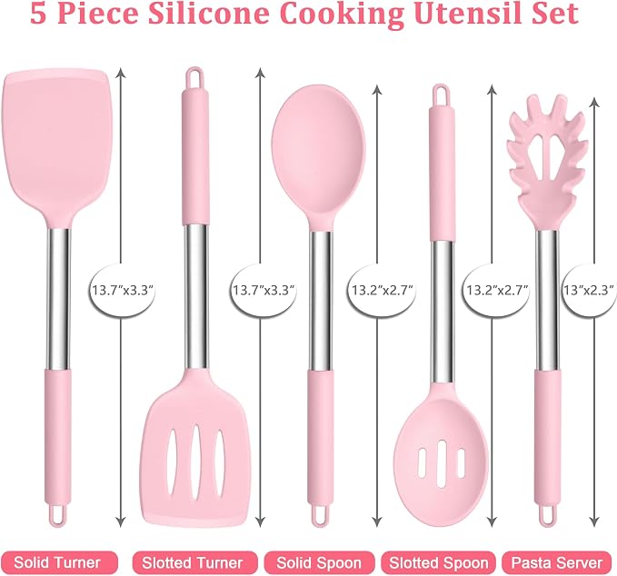 TeamFar Cooking Utensils Set, Heatproof & Healthy, Nonstick & Easy Clean - Image 2
