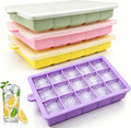 Silicone Ice Cube Trays with Lid, 4 Pack Easy Release Ice Cube Molds by Nufiwra