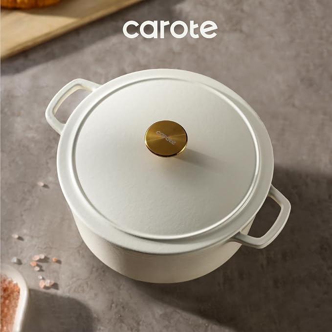 CAROTE 5QT Enameled Cast Iron Dutch Oven Pot - Image 5