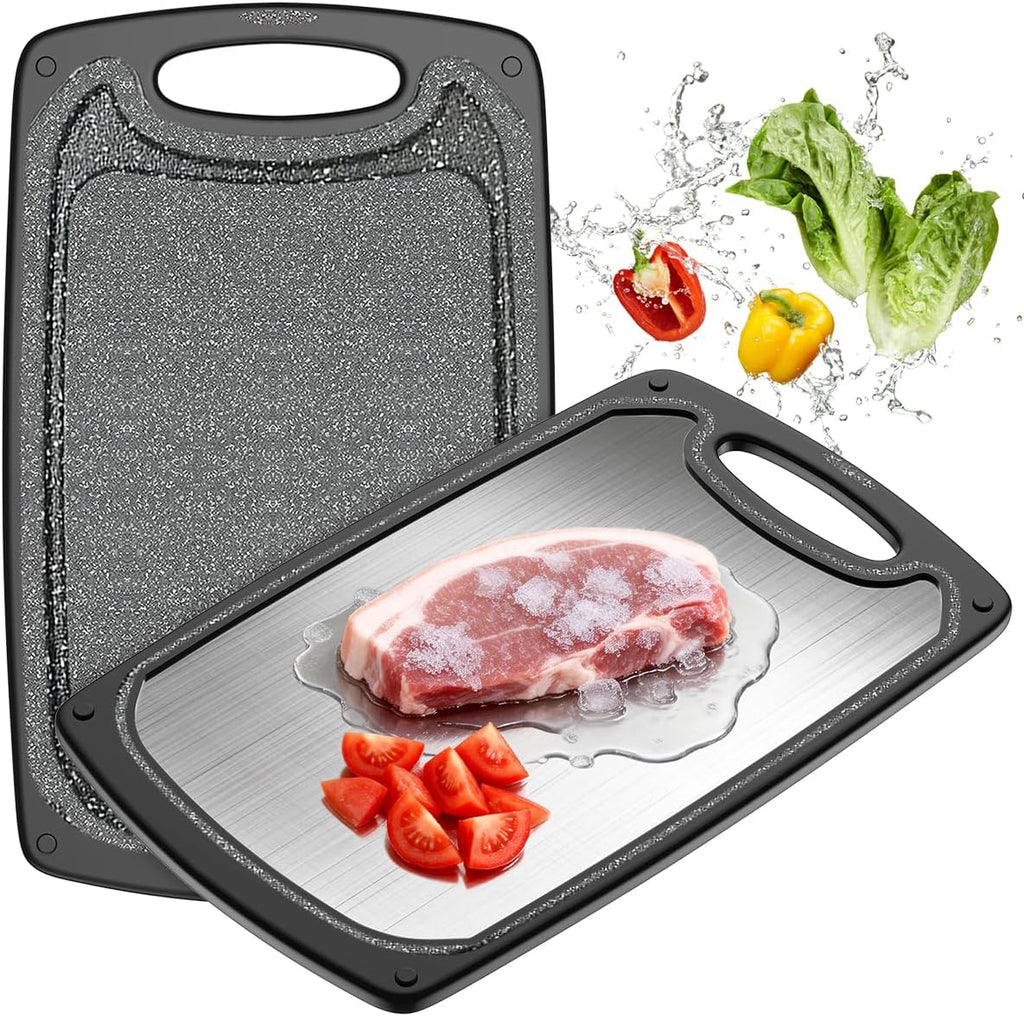 Viretang Small Stainless Steel Cutting Board,Dishwasher safe,Grinding