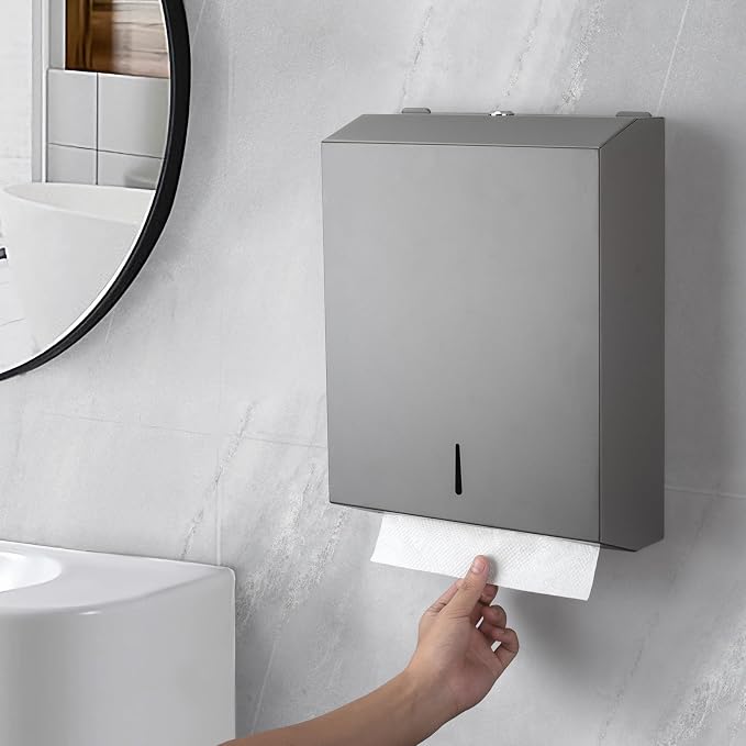 Paper Towel Dispenser Wall Mount Commercial c-fold/Multi-fold/Tri-fold - Image 6