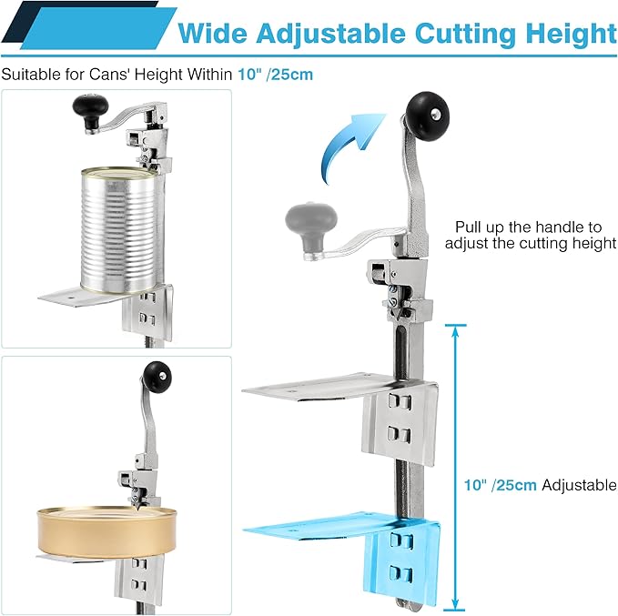 IRONWALLS Commercial Can Opener, 16” /41cm Heavy Duty Tabletop Manual Can Opener - Image 3