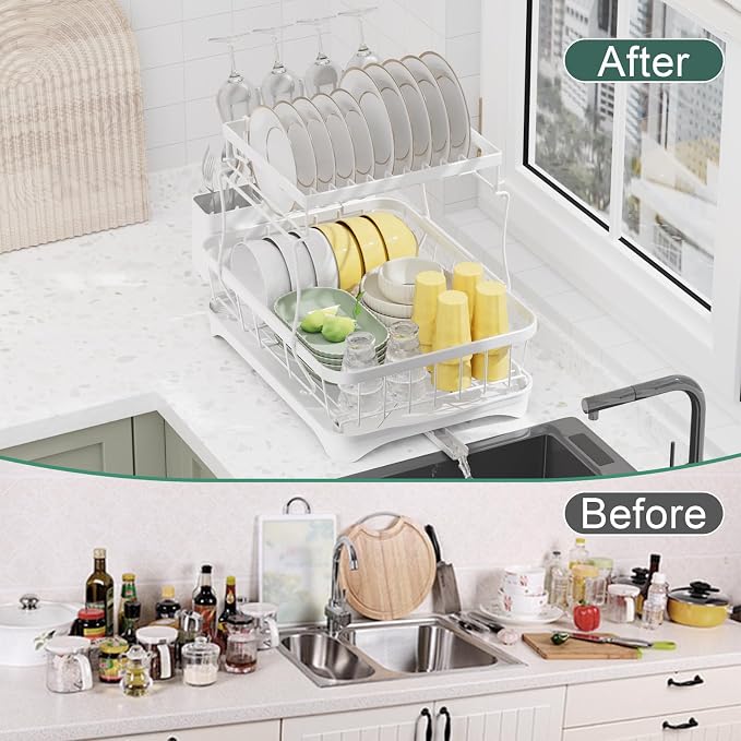 LIYI Dish Drying Rack, Large Dish Rack - Image 6
