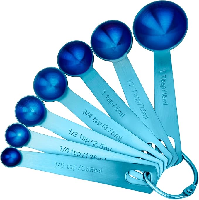 Measuring Spoons, SUS304 Stainless Steel Measuring Cups Set of 7 Piece： by blueden