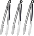 HINMAY Stainless Steel Kitchen Tongs 9-Inch Cooking Tongs by HINMAY