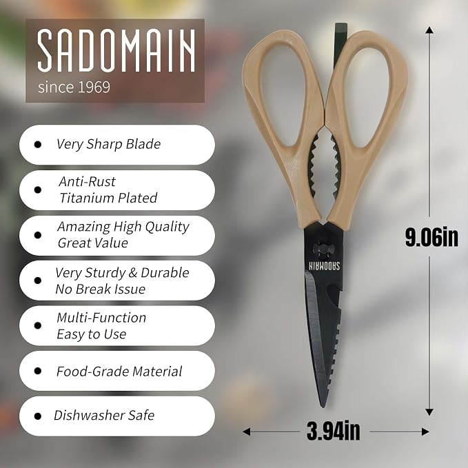 Kitchen Scissors All Purpose, Extra Sharp Kitchen Shears - Image 4