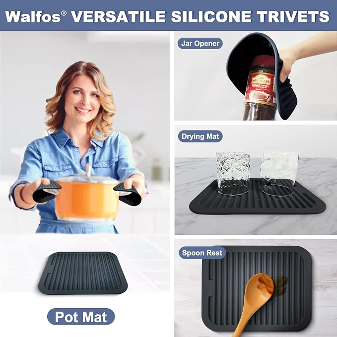 Walfos Silicone Trivets for Hot Pots and Pans - Image 3