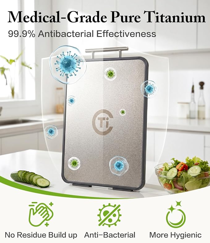 Titanium Cutting Board for Kitchen- Double Sided Chopping Board - Image 5