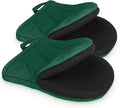Short Oven Mitts, Heat Resistant 500°F, Silicone Grip Kitchen Gloves, Non-Slip by GOLDMEET