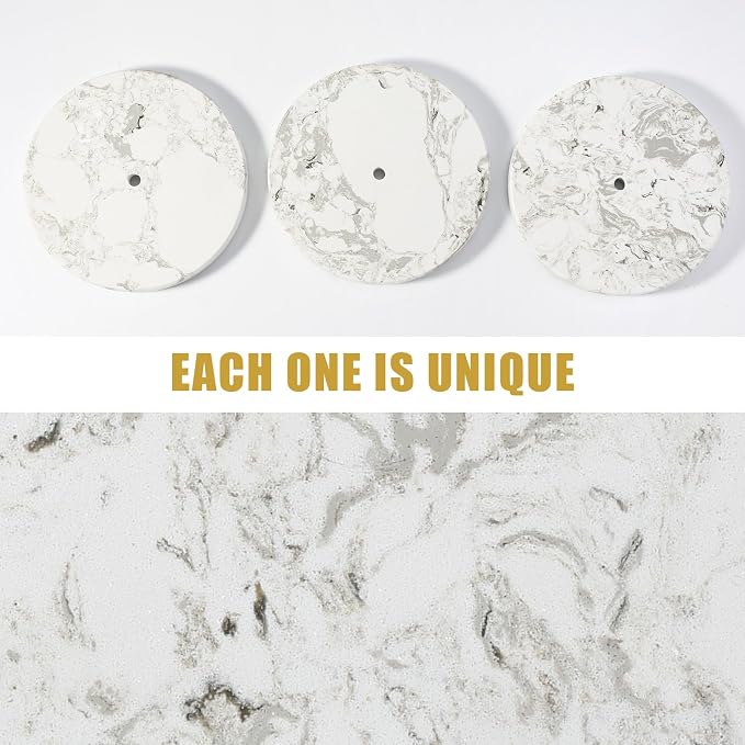 Koville Paper Towel Holder Countertop, Marble and Brass Standing Paper Roll - Image 7