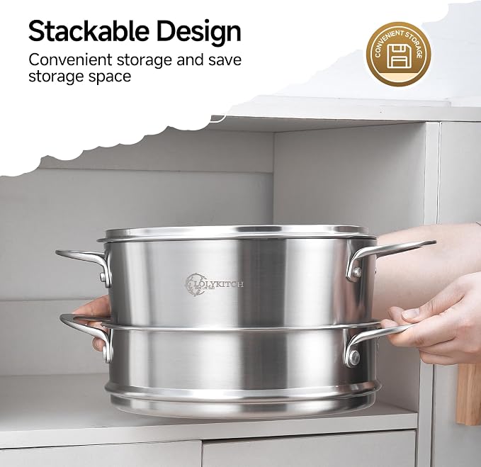 LOLYKITCH 5 Quart Stainless Steel Steamer Pot - Image 4