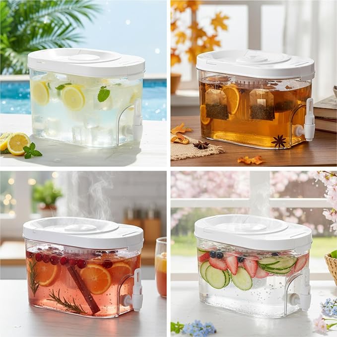 GLEAVI Beverage Dispenser with Spigot: Family Fridge Pitcher - Image 8