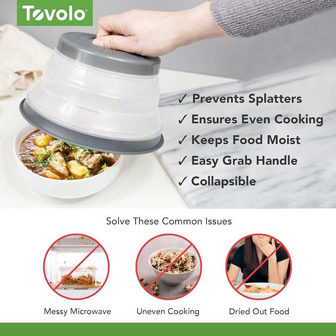 Tovolo Small Collapsible Microwave Cover, Lid - Image 3