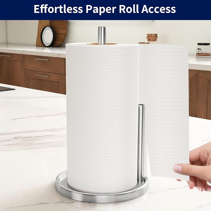Jesginboo Paper Towel Holder Countertop, Paper Roll Holder - Image 4