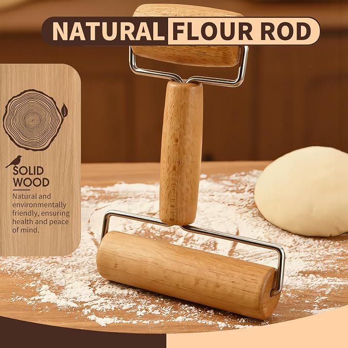 Small Wooden Rolling Pin for Dough Mini Dough Roller - Image 2