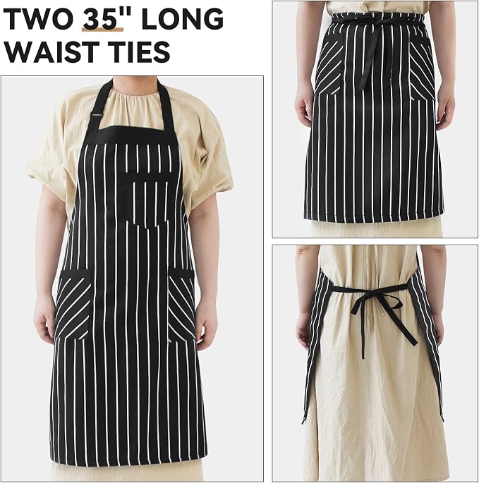 NLUS 2 Pack Cooking Aprons for Women - Image 5