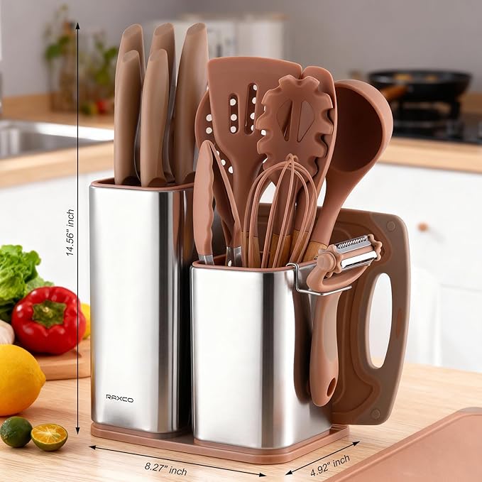 RAXCO Utensil Sets, 18-Piece Silicone Cooking Utensils and Kitchen Accessories - Image 2