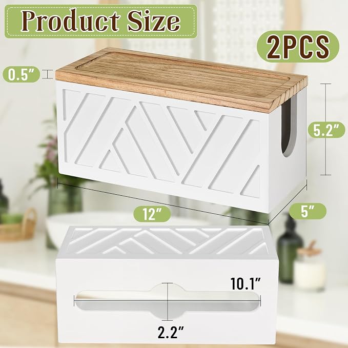 Set of 2 Paper Towel Dispenser Wall Mount, Paper Towel Holder Wall Mounted - Image 7