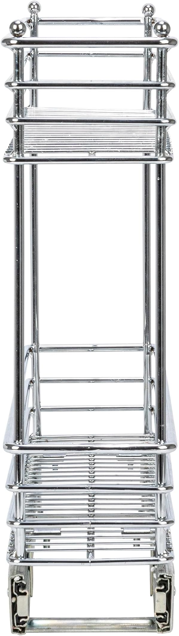 Household Essentials Chrome 2-Tier Sliding Cabinet Organizer - Image 8