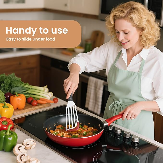 2Pack Silicone Fish Spatulas for Nonstick Cookware, Fish Turner Spatula - Image 5