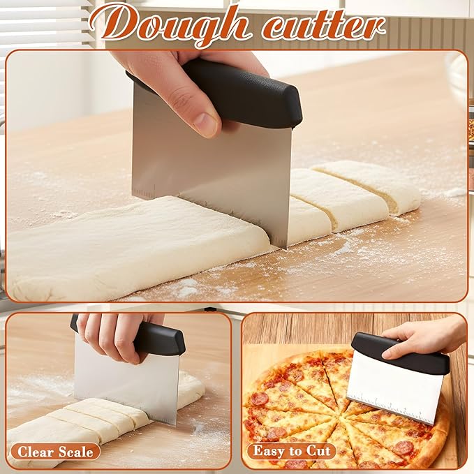 10 Pcs Stainless Steel Pastry Biscuit Cutter Set Include 3 Cup Flour Sifter - Image 5