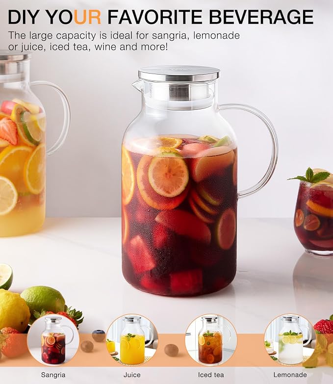 LUNA&MANTHA 1 Gallon Glass Pitcher - Image 7