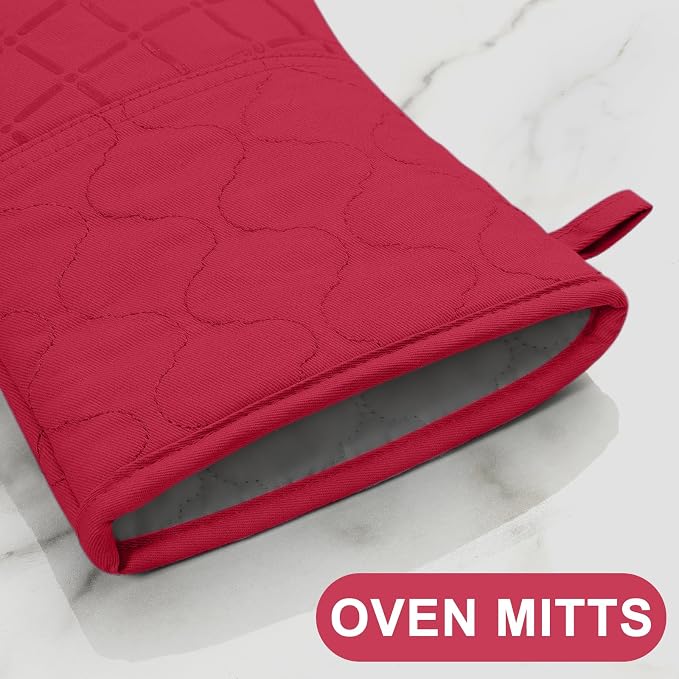 Oven Mitts Kitchen Towels and Dishcloths Pot Holders Sets, Oven Gloves Kitchen - Image 4