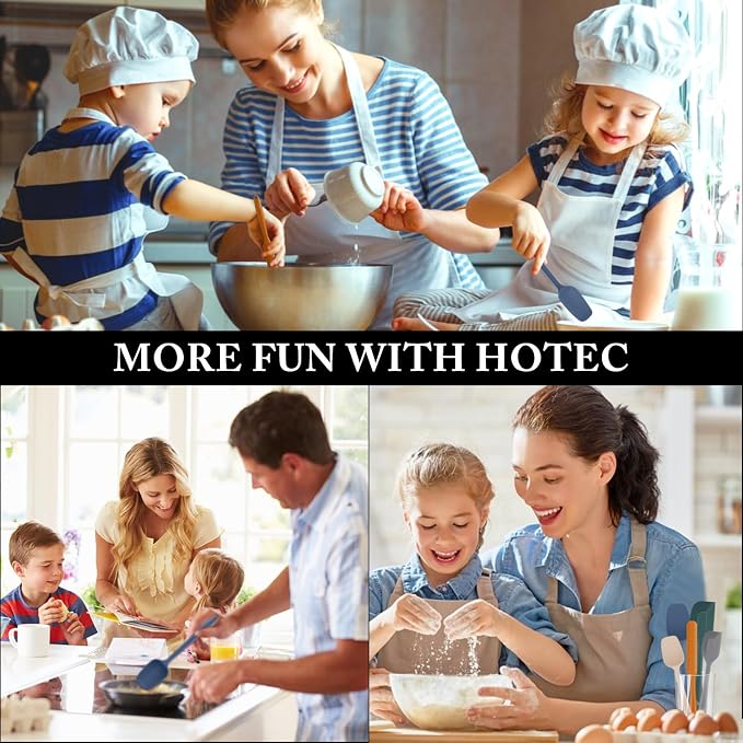HOTEC Heat Resistant 600℉ BPA-Free Silicone Rubber Spatula Set - Image 7