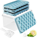 Ice Cube Trays with Lid and Bin, 0.8 IN Small Round Ice Cube Mold by DclobTop