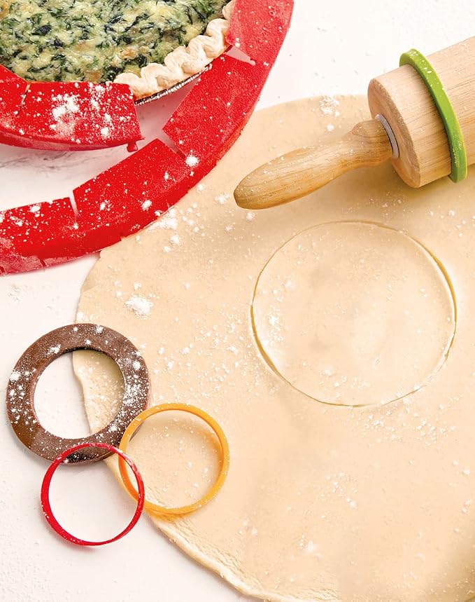 Talisman Designs Silicone Rolling Pin Bands | 8 Piece Set | Ensure Dough - Image 7