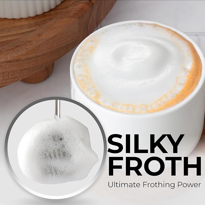 Zulay Kitchen Patented Tornado Triple Whisk Milk Frother - Image 3