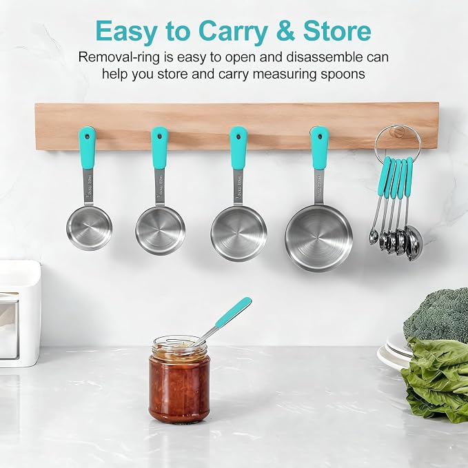 Bopei Measuring Cups and Spoons Set Stainless Steel 10 Piece - Image 5