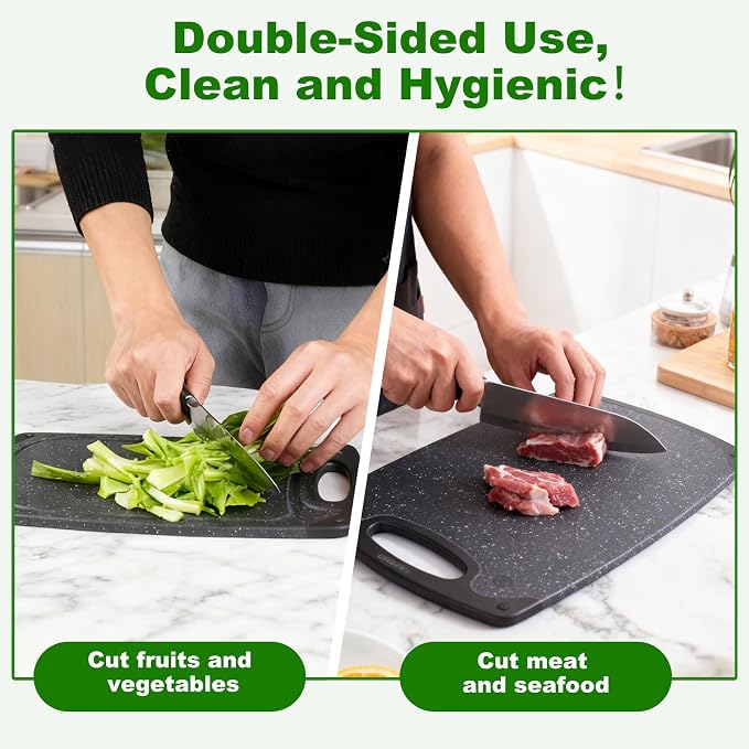 Cutting Boards, 15.7"×9.4" Plastic Chopping Board Made From Natural Food Grade - Image 4