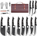 TAN REN 17PCS Butcher Knife Set by TANRENSincerelyBuildKnives