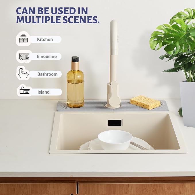 Stone Faucet Mat for Kitchen Sink, Faucet Mat Fast Drying Diatomite, Sink - Image 7