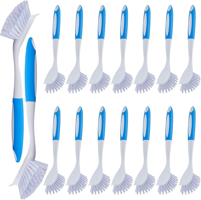 Hsei 20 Pcs Blue Kitchen Scrub Dish Brush Bulk by Hsei