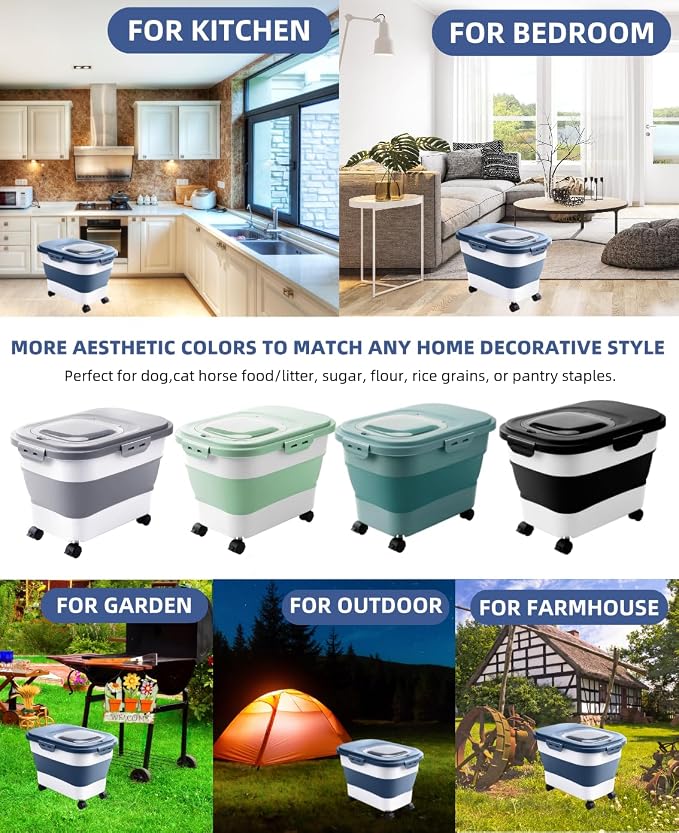 20-30 Lbs Rice Storage Container, Collapsible Food Storage Containers - Image 9